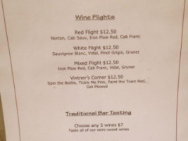 Iron Plow Vineyards menu