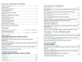 Yianni's Opa menu