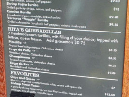 Ednas' On The Green menu