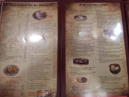 Mi Mexico menu