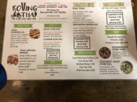 Rolling Thai menu