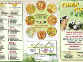 China City menu