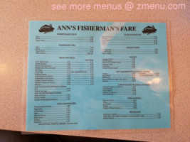 Ann’s Fisherman's Fare menu