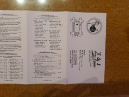 T J Asian Cuisine menu