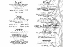 Kizuna Japanese menu