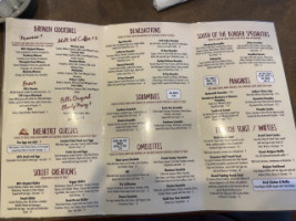 Bill's Cafe menu