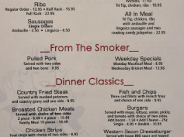 Wilson's menu