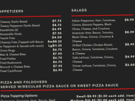 Breezzys's Pizza menu