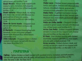 El Mariachi menu