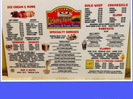 Bacconi's Lickety Split menu