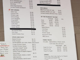 Saucey Bones Bbq menu