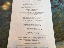 Club 33, Royal Street menu