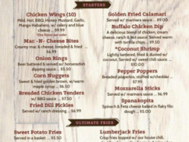 Lumberjack's Kitchen menu