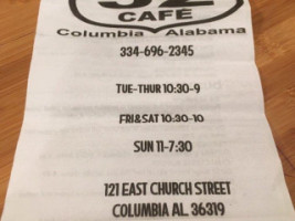 Hwy 52 Cafe menu