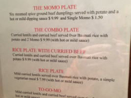 Momo's menu