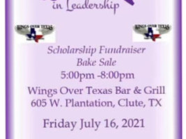 Wings Over Texas Grill menu