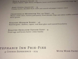 Stephanie Inn Dining Room menu