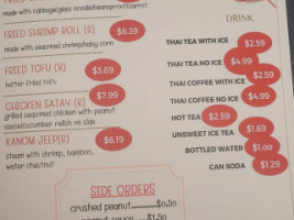 Krua Thai menu