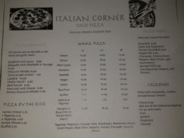 Taco Pizza menu