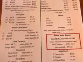 Franco's Pizzeria menu