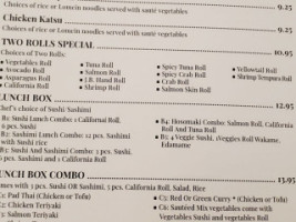 Zabb Thai Sushi Okc menu