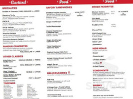 Freddy's Frozen Custard Steakburgers menu