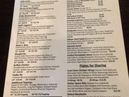 Colarusso's Coal Fired Pizza menu