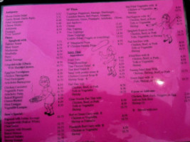 Chada Thai menu