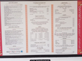 Benner's menu