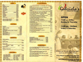 Gabriella's Mex Grill menu