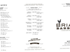 Brian's Barbecue menu