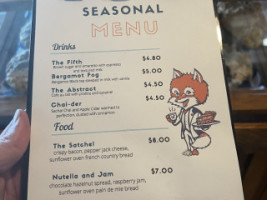 Urban Foxes menu