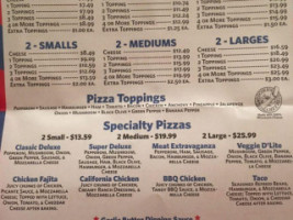 Pizza Plus menu