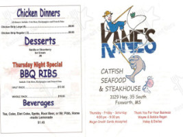 Kane's Catfish Seafood Steakhouse menu