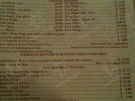 Barto's Idle Hour Steakhouse Lounge menu