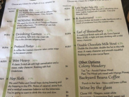 Hop Hill Brewing menu