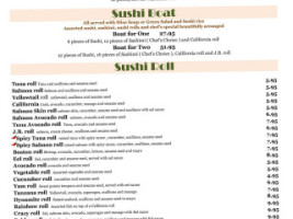 Thai House Restaurant And Sushi Bar menu