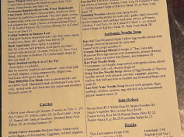 Golden Triangle Cuisine menu