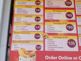 Grab And Go Empanadas menu