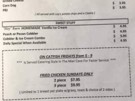 Wild Ass Hey Barn menu