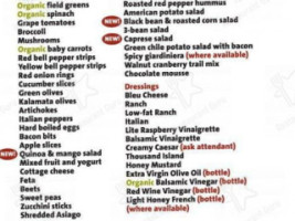 Jason's Deli menu