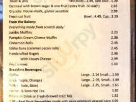 Neighbor's Mill Bakery Cafe menu