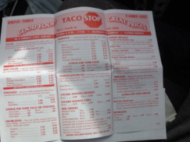 Taco Stop menu