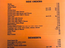 Cotton's menu