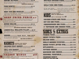 Crockery Creek Saloon menu