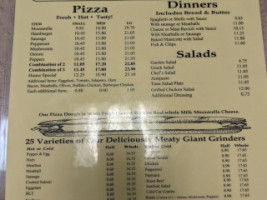 Cj's Pizza And Giant Grinders menu