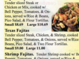 Mazatlan menu