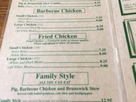 Stephenson's B-q menu