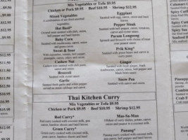 Thai Kitchen menu