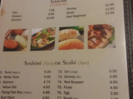 Tokyo Sushi Grill menu